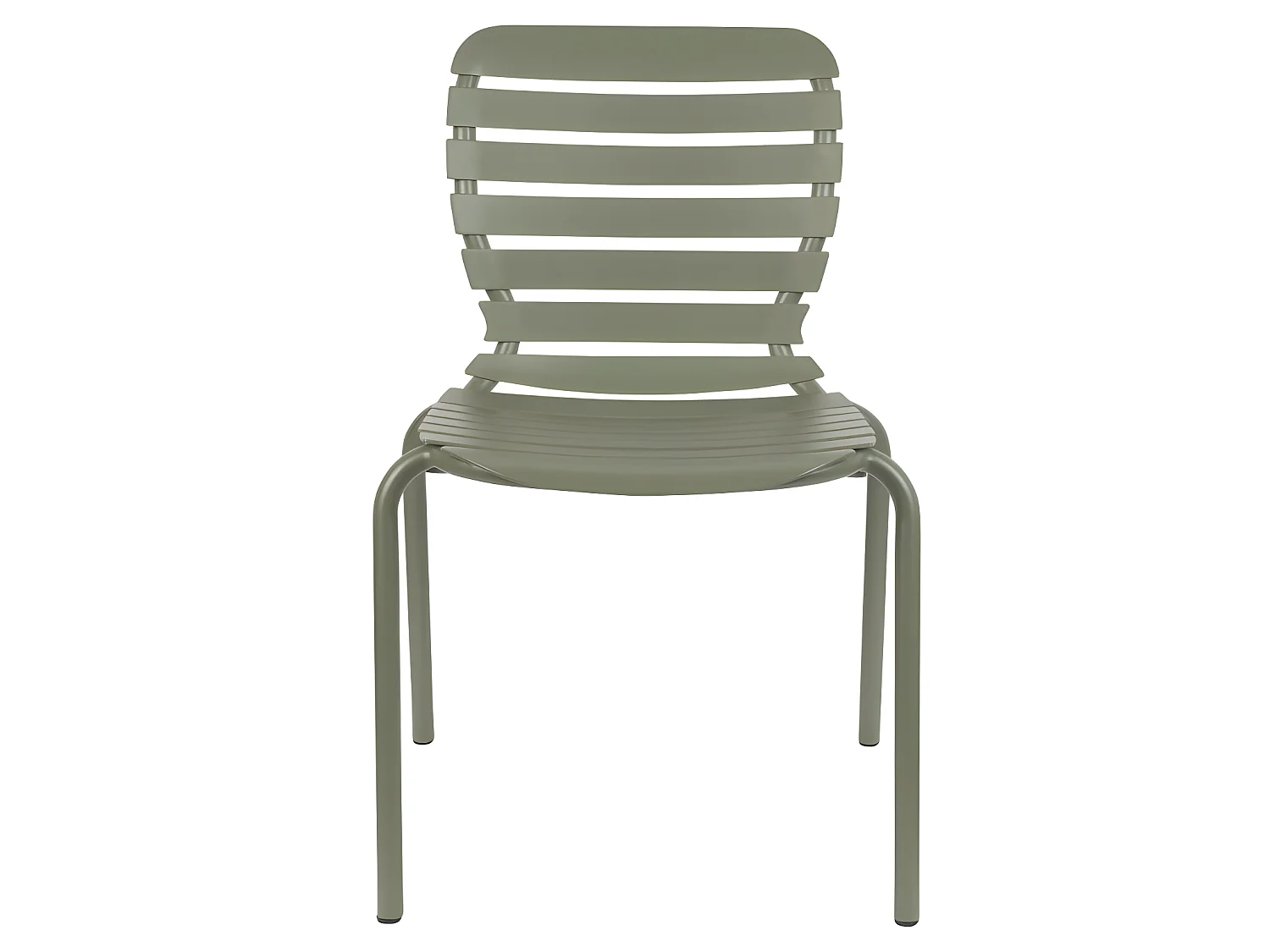 Vondel - Lot de 2 chaises de jardin en métal - Vert de gris