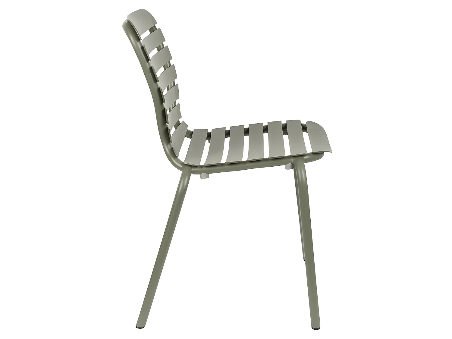 Vondel - Lot de 2 chaises de jardin en métal - Vert de gris
