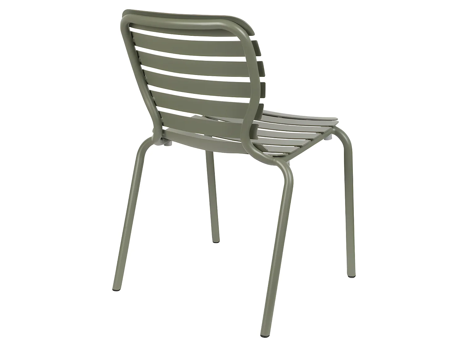Vondel - Lot de 2 chaises de jardin en métal - Vert de gris