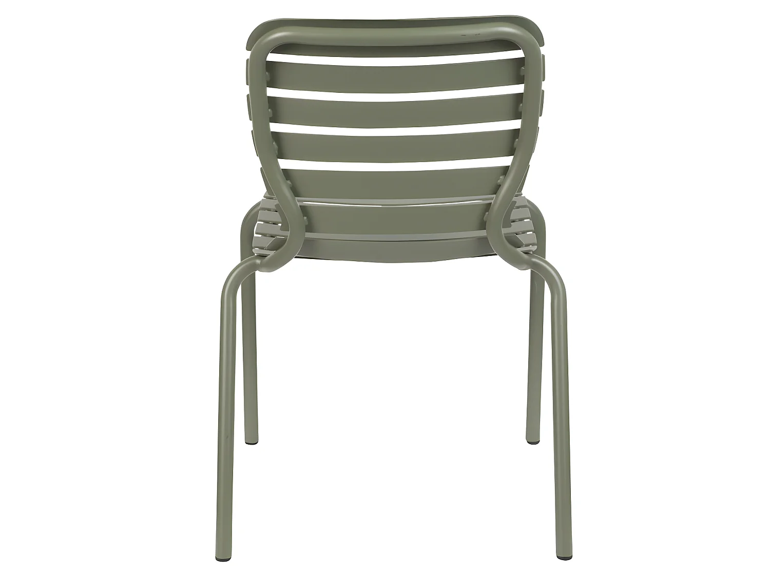 Vondel - Lot de 2 chaises de jardin en métal - Vert de gris
