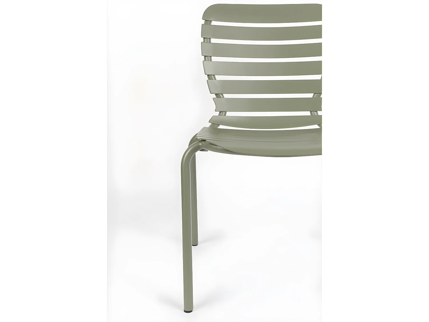 Vondel - Lot de 2 chaises de jardin en métal - Vert de gris