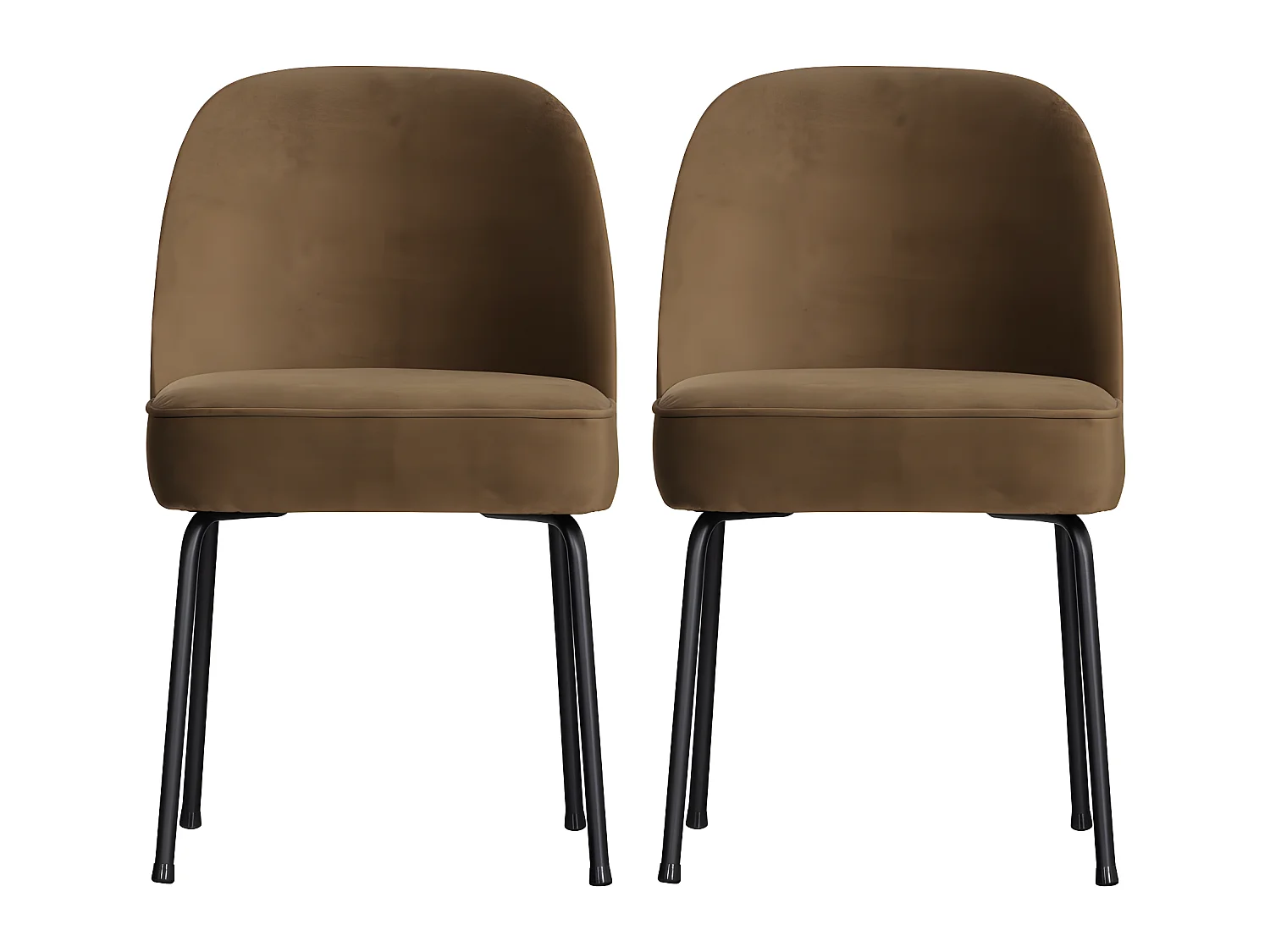 Vogue - Lot de 2 chaises design en velours - Bronze