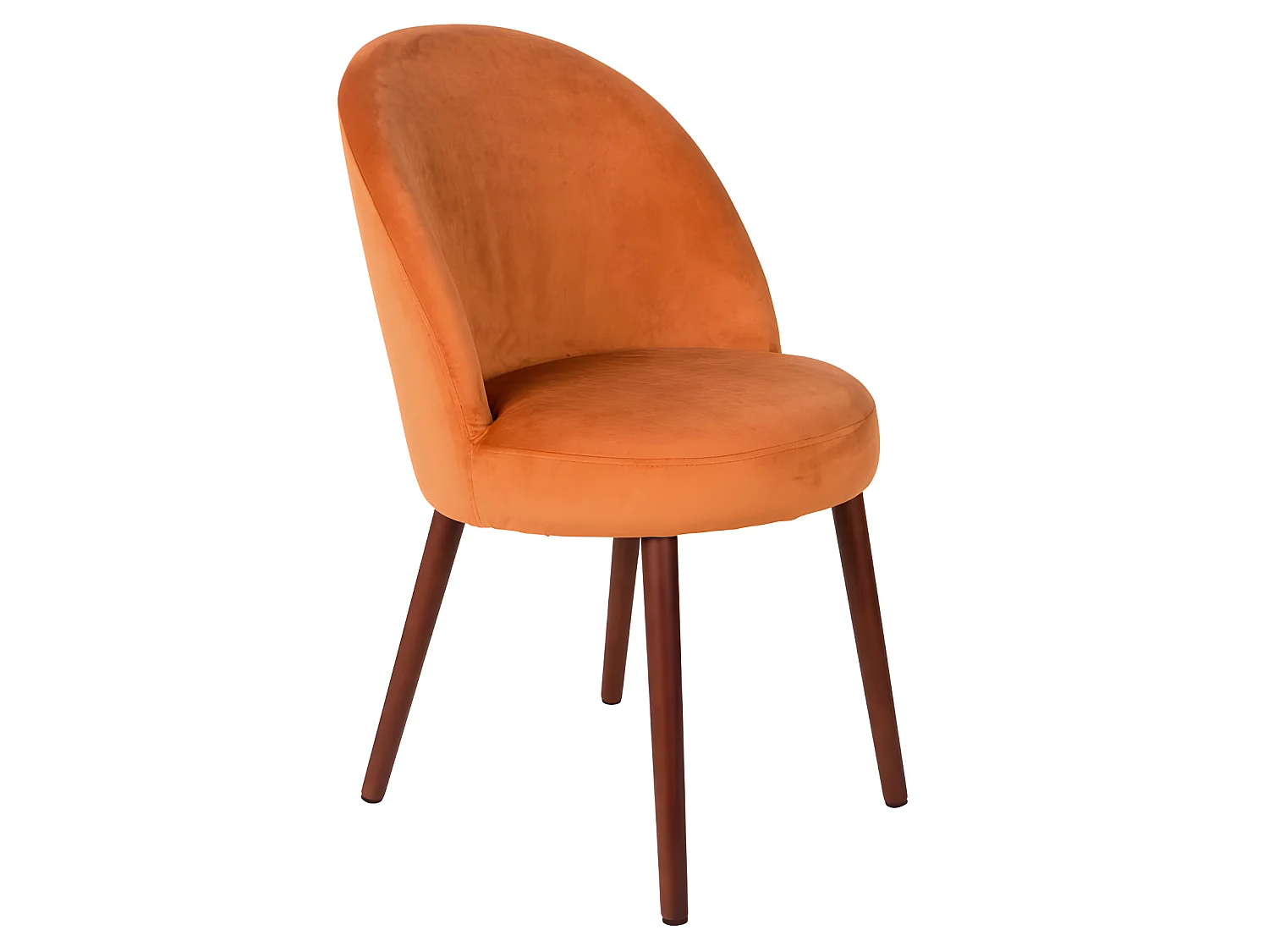 Barbara - Lot de 2 chaises en velours - Orange
