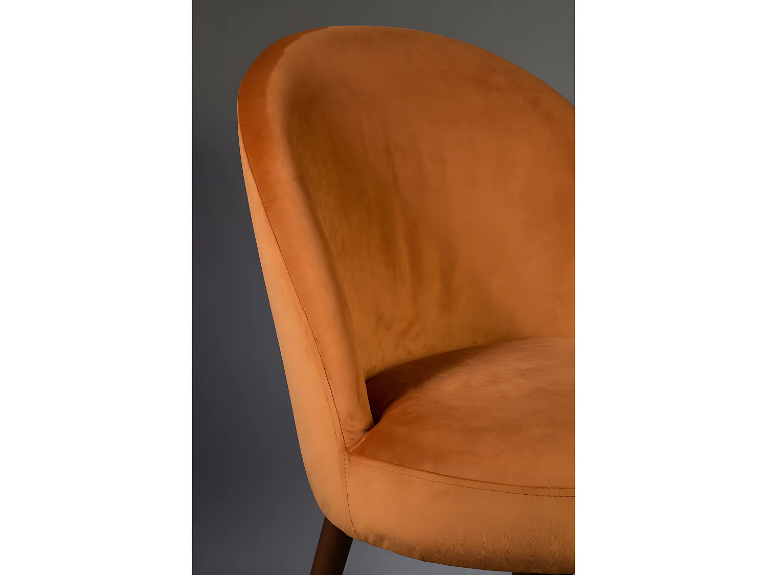 Barbara - Lot de 2 chaises en velours - Orange