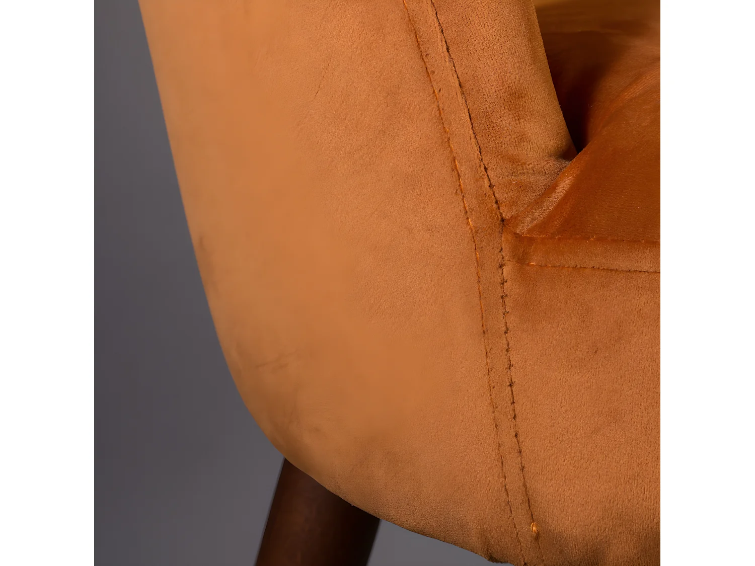 Barbara - Lot de 2 chaises en velours - Orange