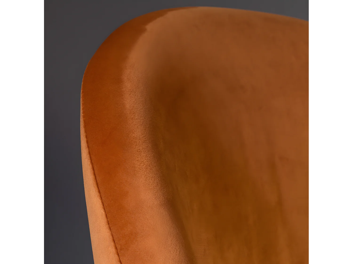 Barbara - Lot de 2 chaises en velours - Orange