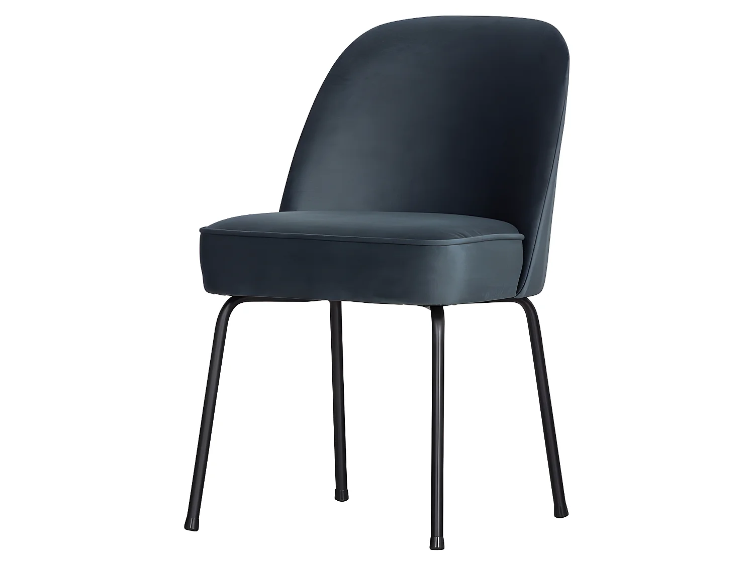 Vogue - Lot de 2 chaises design en velours - Bleu pétrole