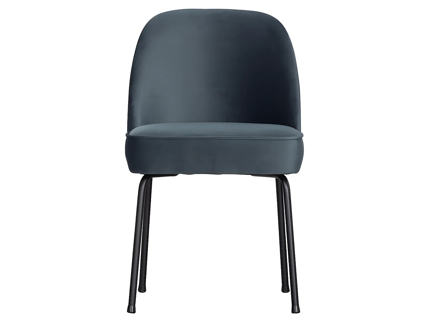 Vogue - Lot de 2 chaises design en velours - Bleu pétrole