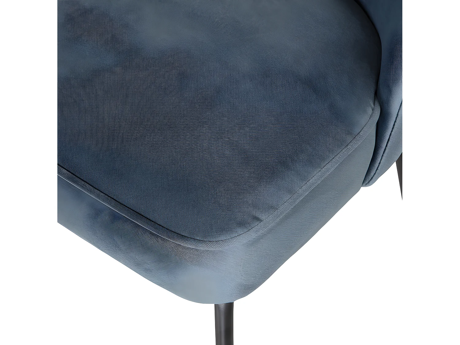Vogue - Lot de 2 chaises design en velours - Bleu pétrole