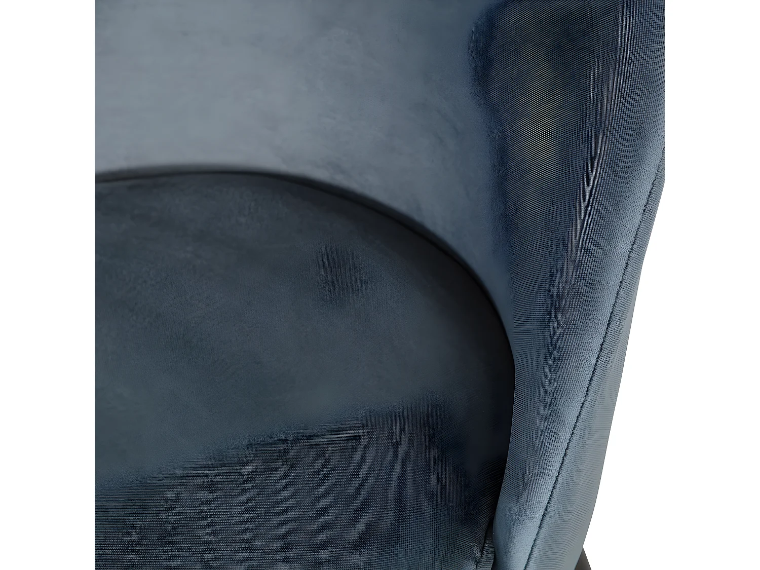 Vogue - Lot de 2 chaises design en velours - Bleu pétrole