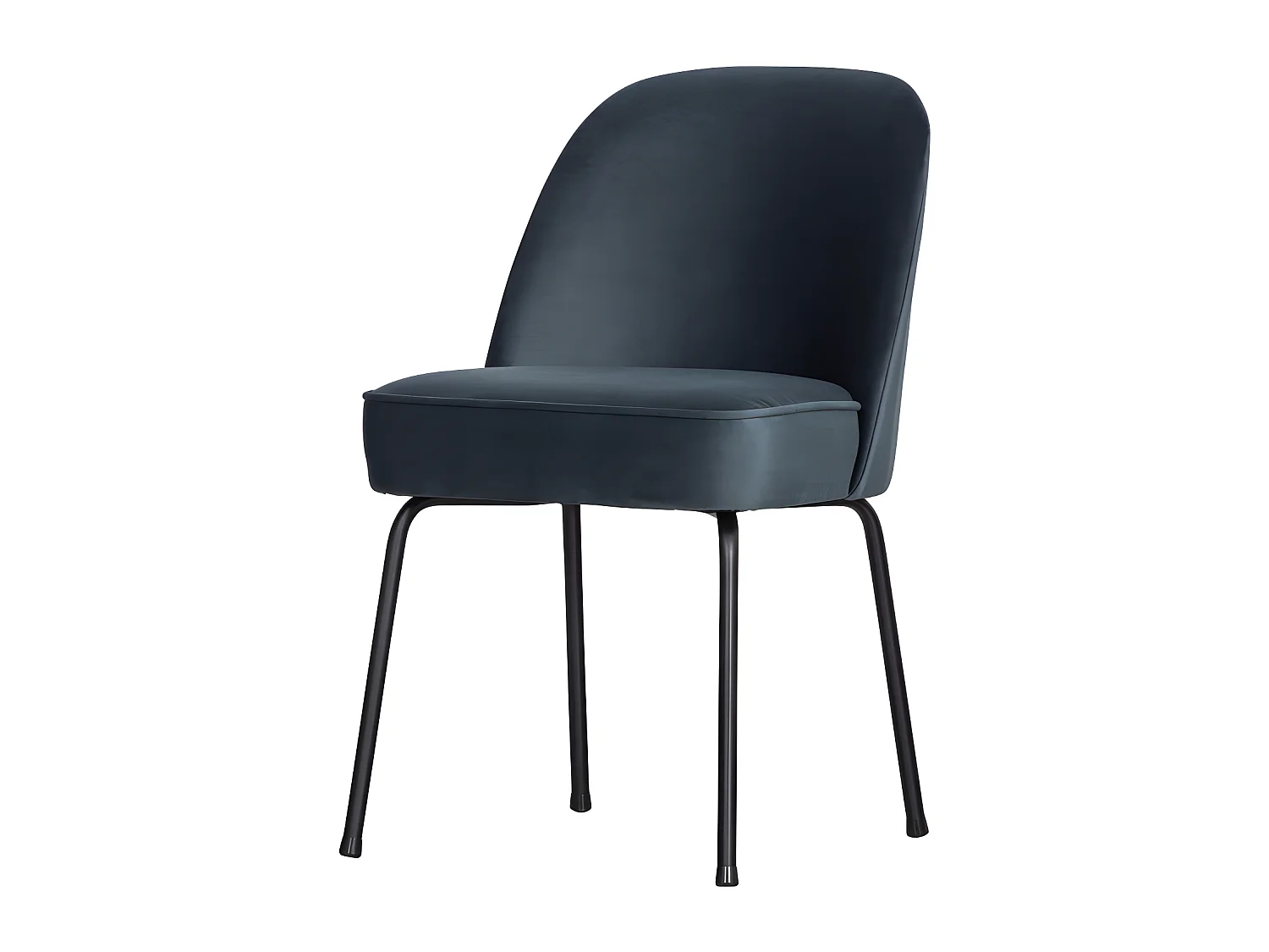 Vogue - Lot de 2 chaises design en velours - Bleu pétrole