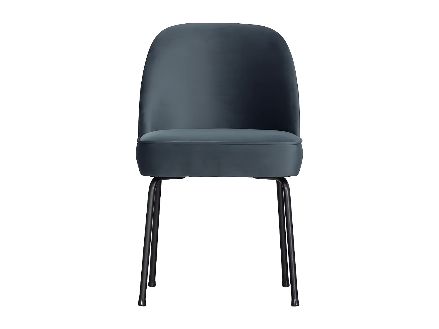 Vogue - Lot de 2 chaises design en velours - Bleu pétrole