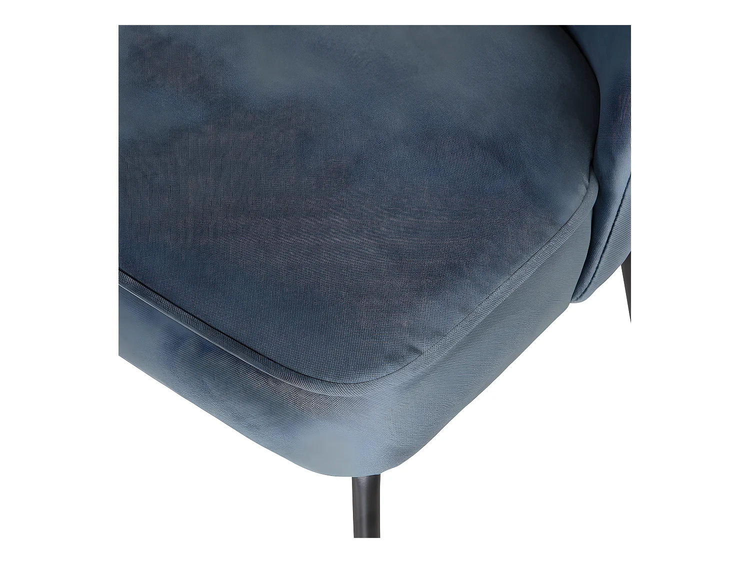 Vogue - Lot de 2 chaises design en velours - Bleu pétrole