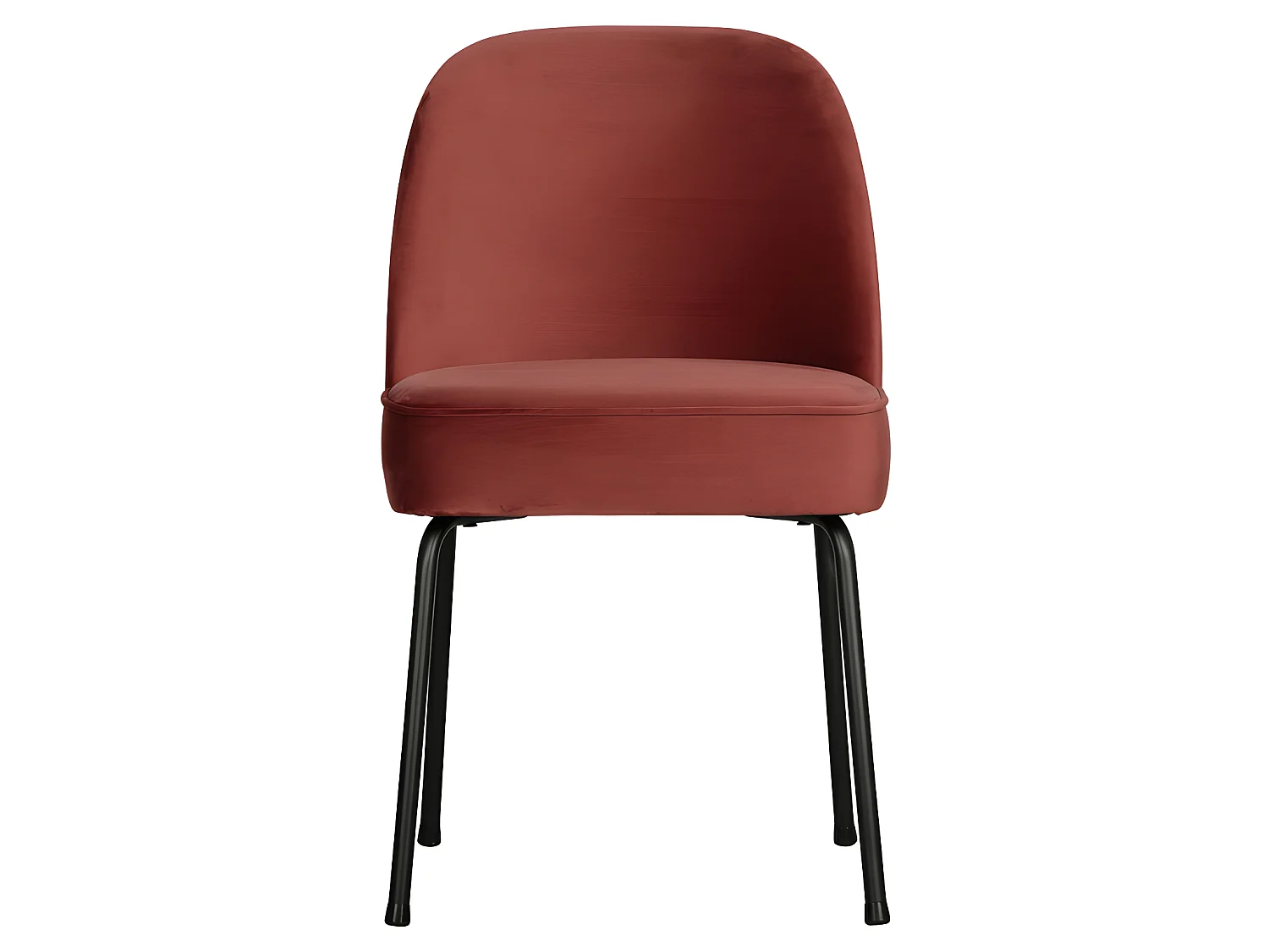 Vogue - Lot de 2 chaises design en velours - Grenat