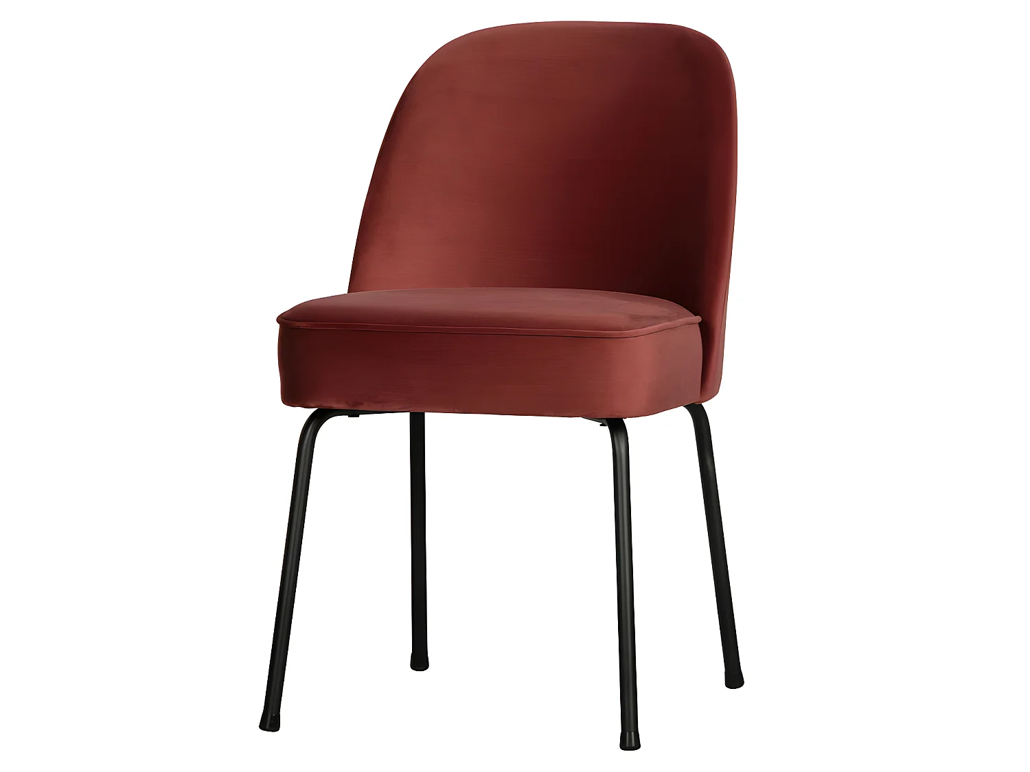 Vogue - Lot de 2 chaises design en velours - Grenat