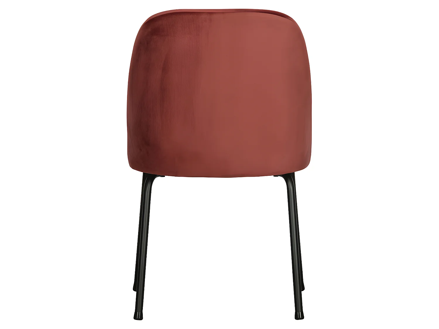 Vogue - Lot de 2 chaises design en velours - Grenat