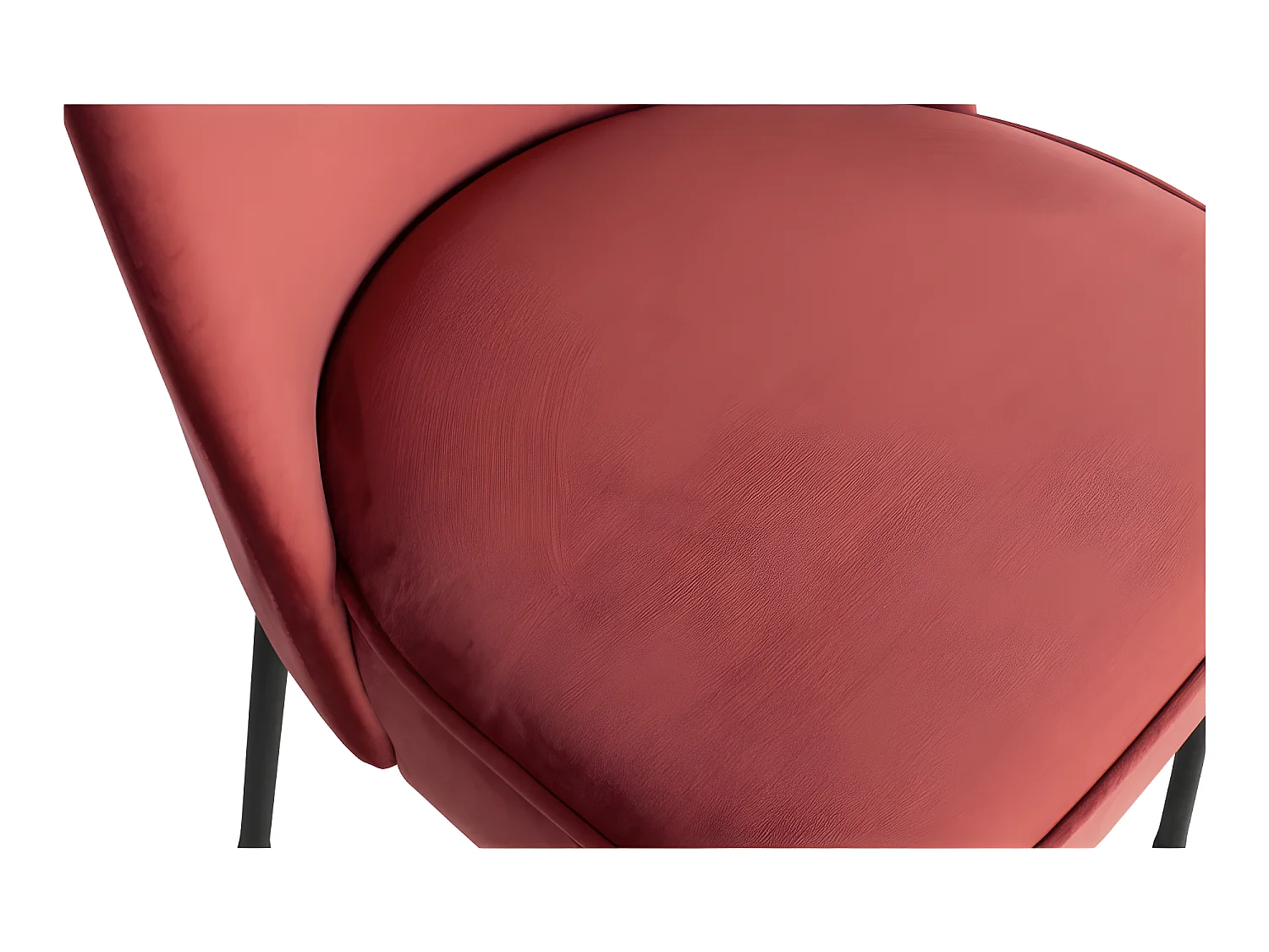 Vogue - Lot de 2 chaises design en velours - Grenat