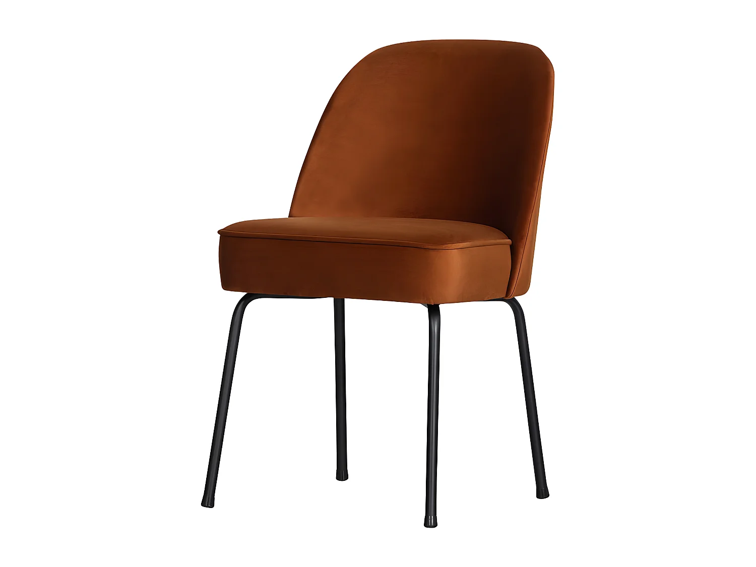 Vogue - Lot de 2 chaises design en velours - Rouille