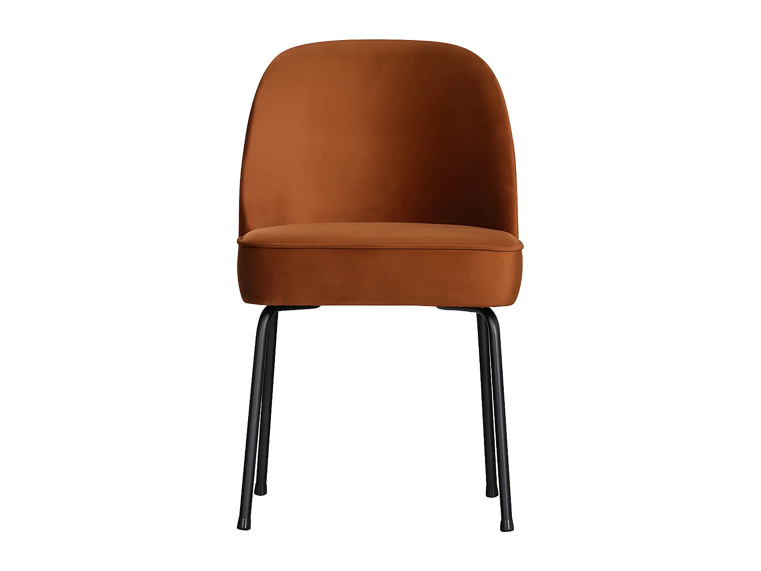 Vogue - Lot de 2 chaises design en velours - Rouille