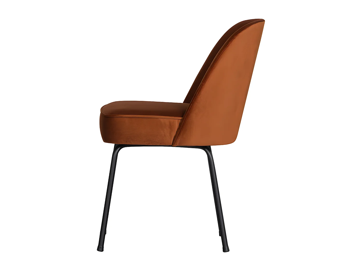 Vogue - Lot de 2 chaises design en velours - Rouille
