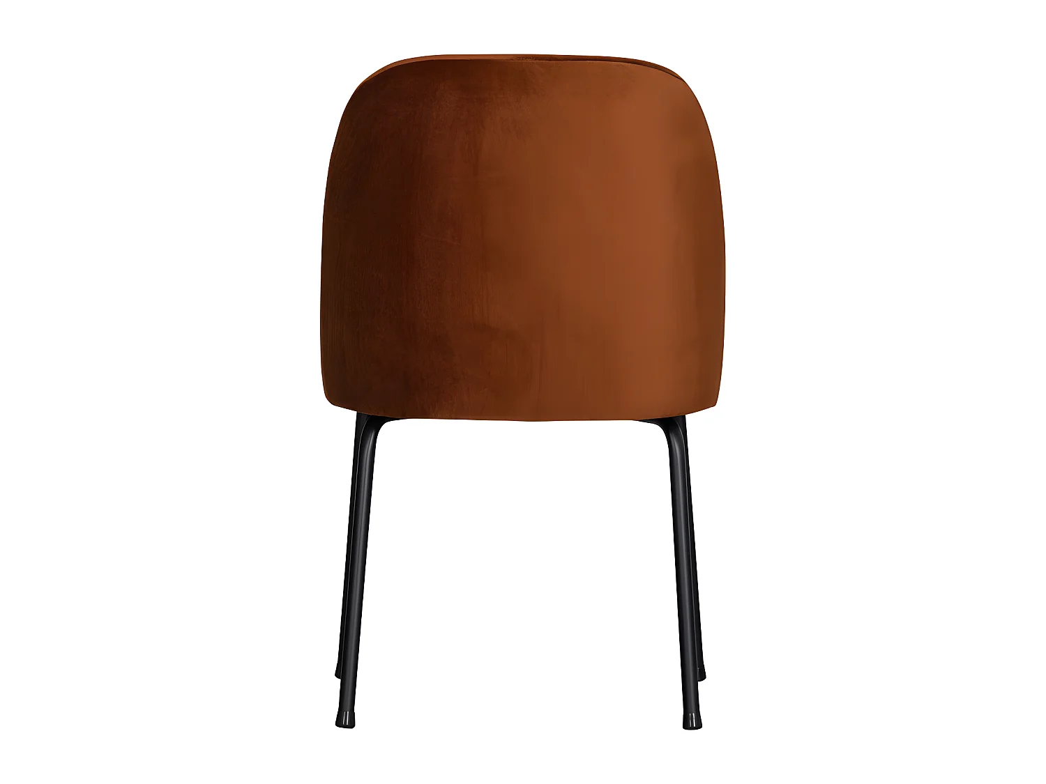 Vogue - Lot de 2 chaises design en velours - Rouille
