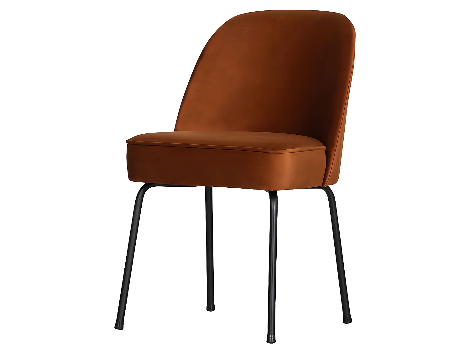 Vogue - Lot de 2 chaises design en velours - Rouille