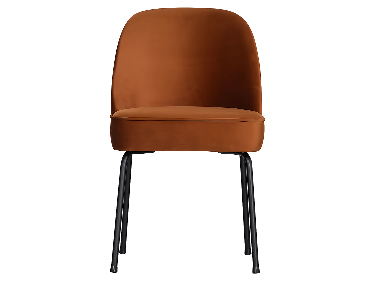 Vogue - Lot de 2 chaises design en velours - Rouille