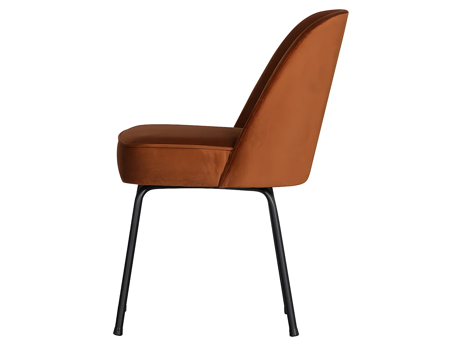 Vogue - Lot de 2 chaises design en velours - Rouille