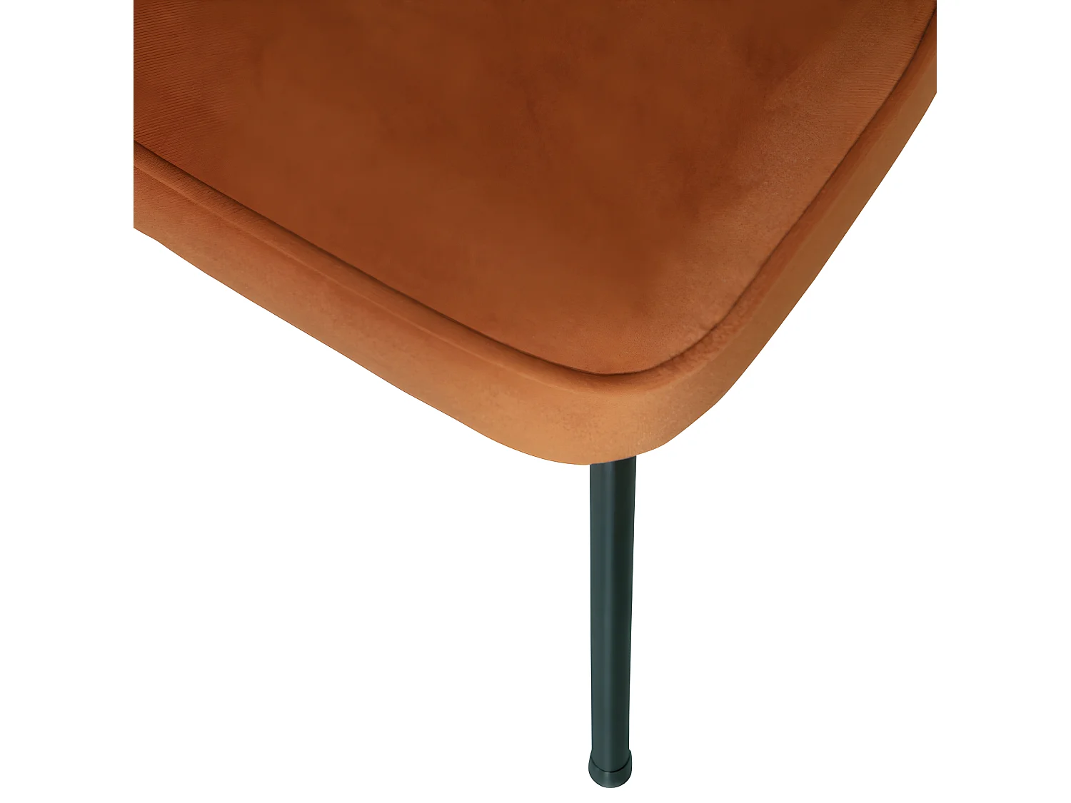 Vogue - Lot de 2 chaises design en velours - Rouille