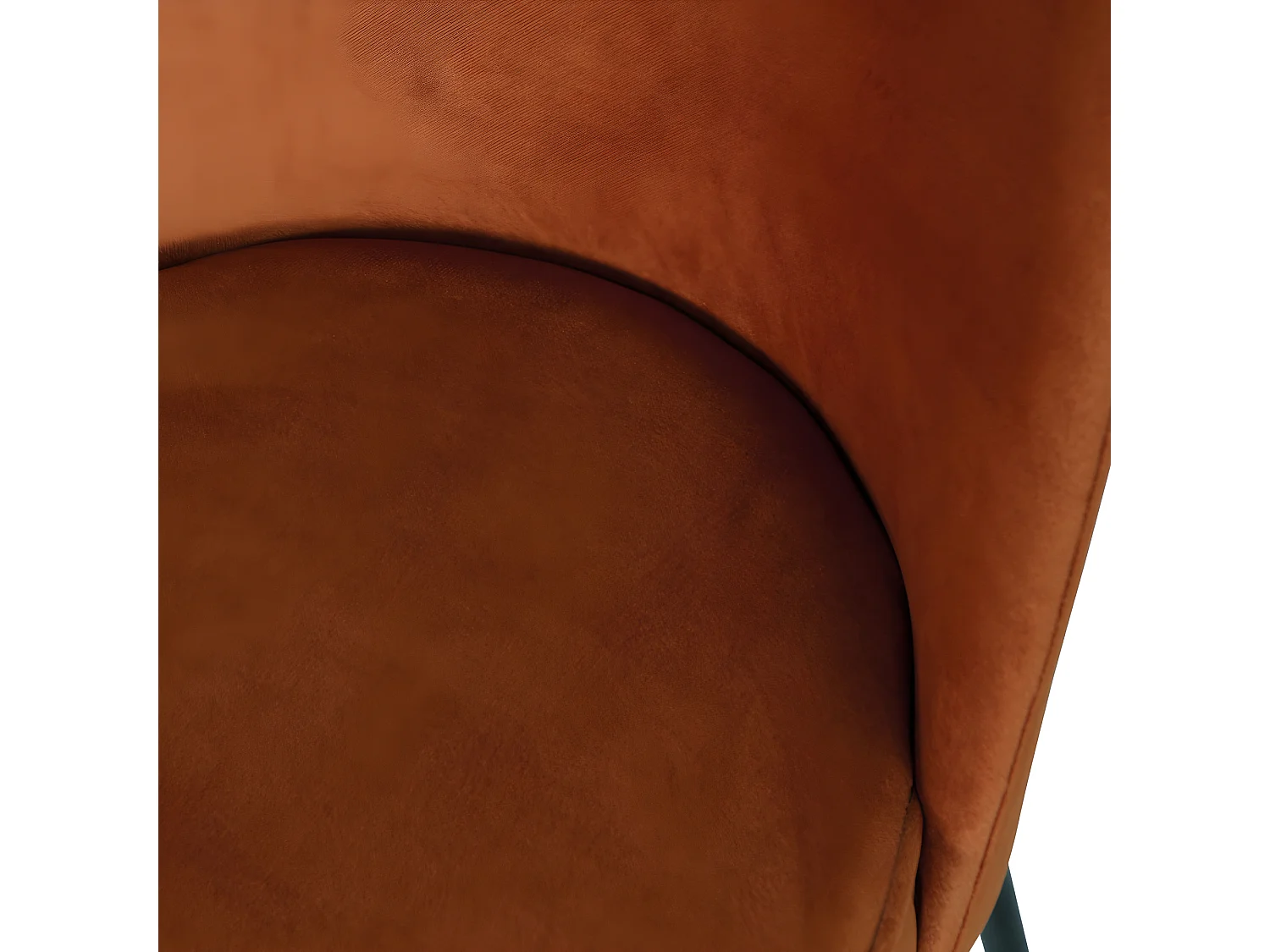 Vogue - Lot de 2 chaises design en velours - Rouille