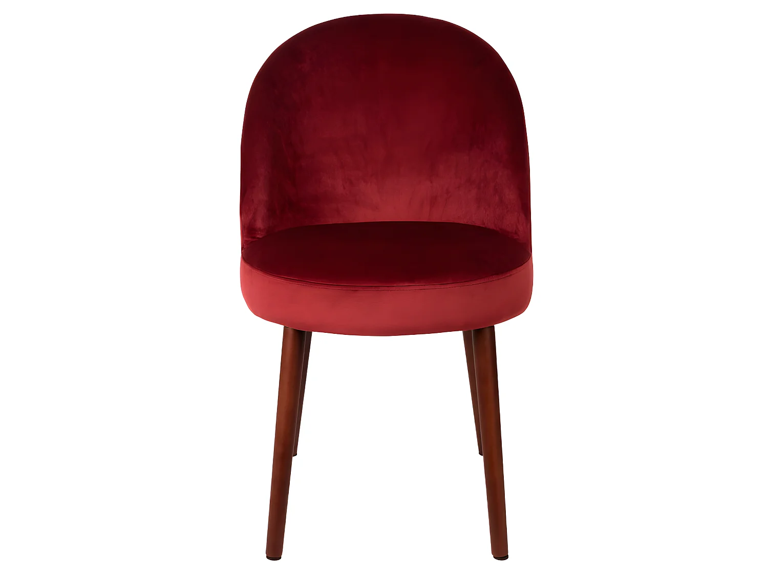 Barbara - Lot de 2 chaises en velours - Rouge