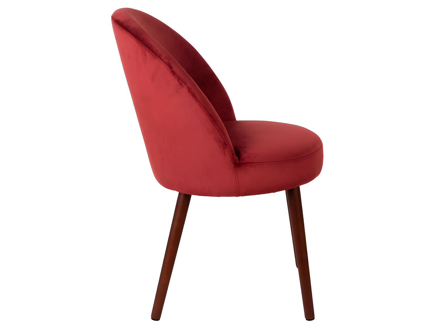 Barbara - Lot de 2 chaises en velours - Rouge