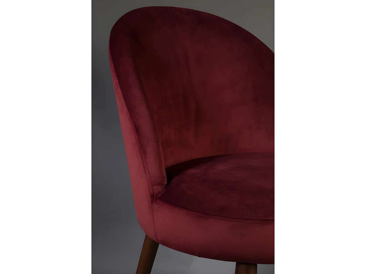 Barbara - Lot de 2 chaises en velours - Rouge