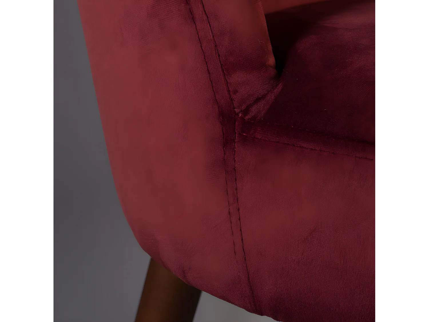 Barbara - Lot de 2 chaises en velours - Rouge