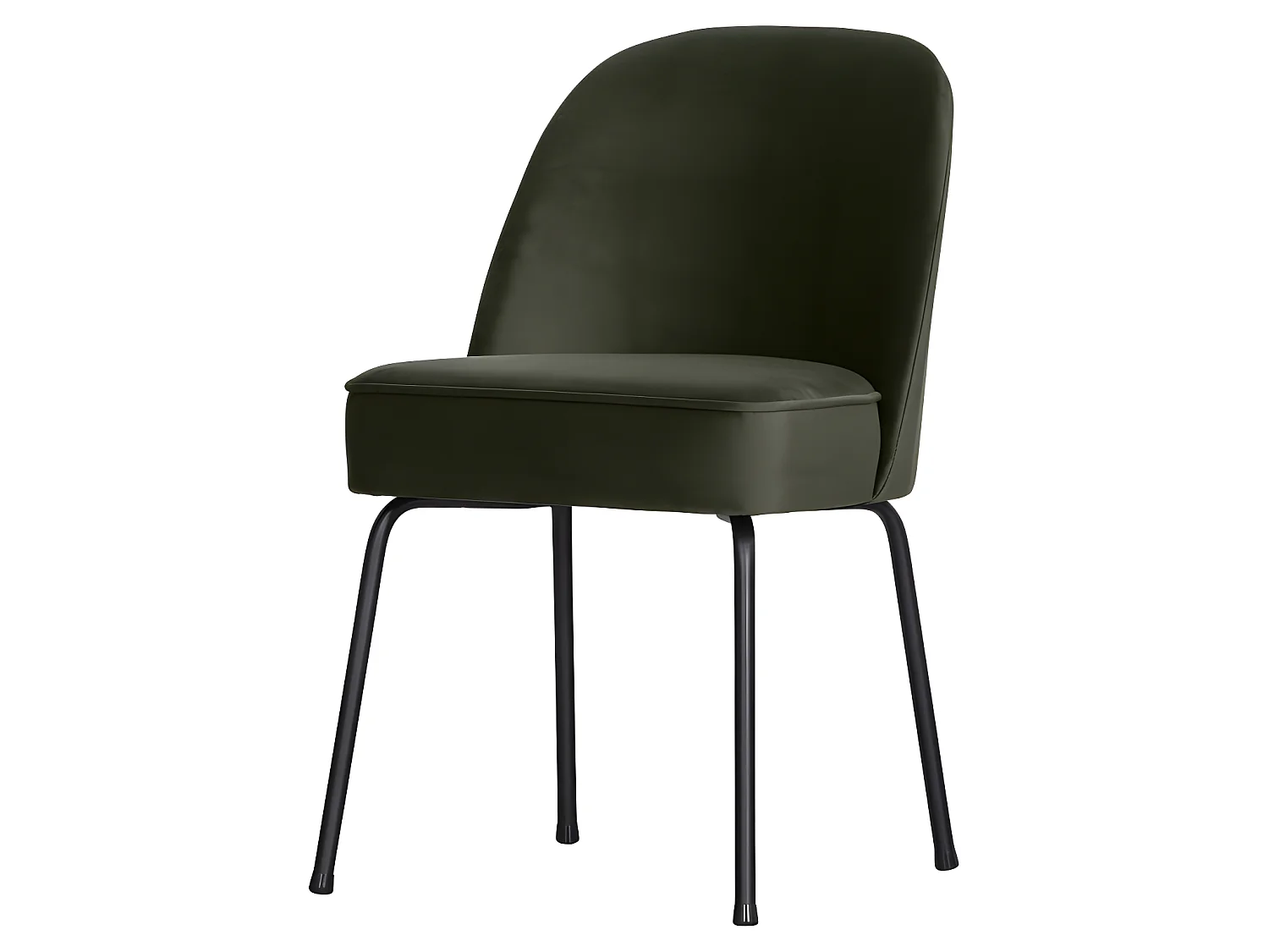 Vogue - Lot de 2 chaises design en velours - Vert foncé