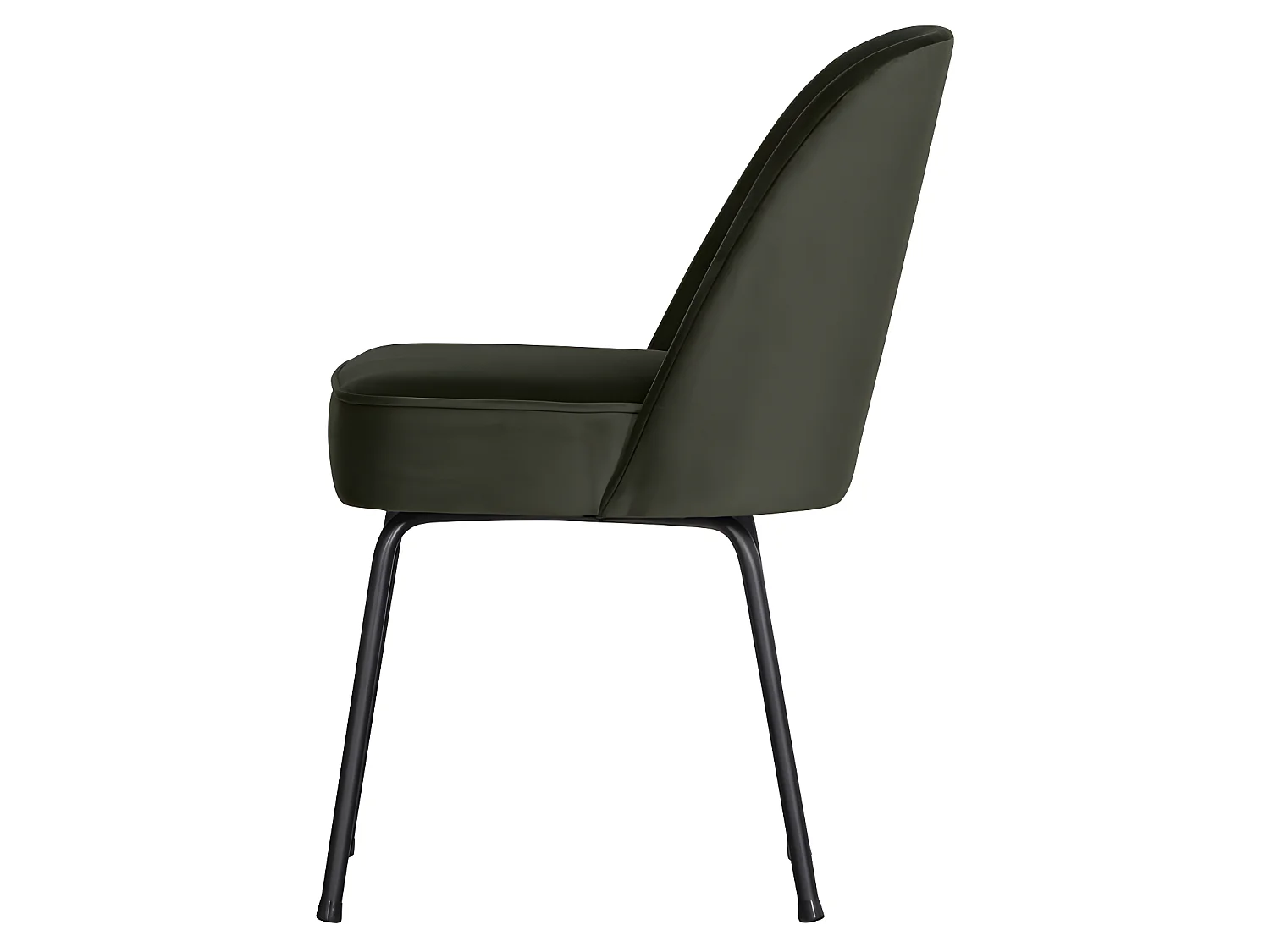 Vogue - Lot de 2 chaises design en velours - Vert foncé