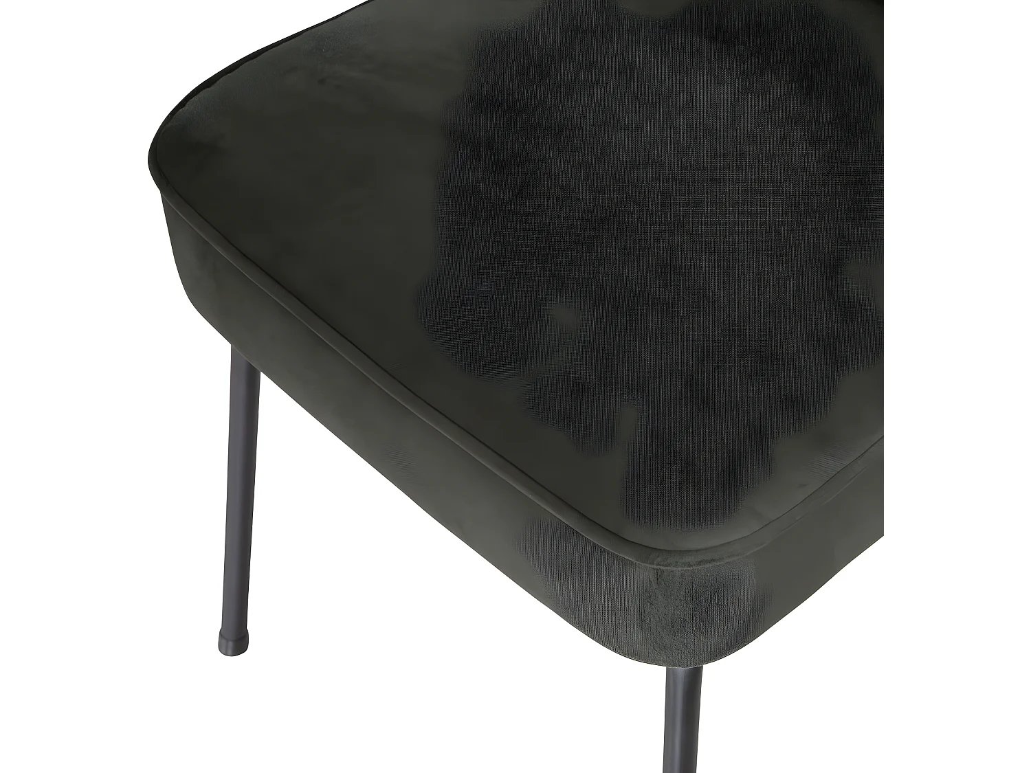 Vogue - Lot de 2 chaises design en velours - Vert foncé