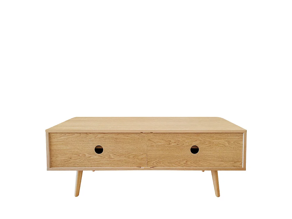 Rove  - Meuble TV en bois L138xH49,5cm - Bois clair