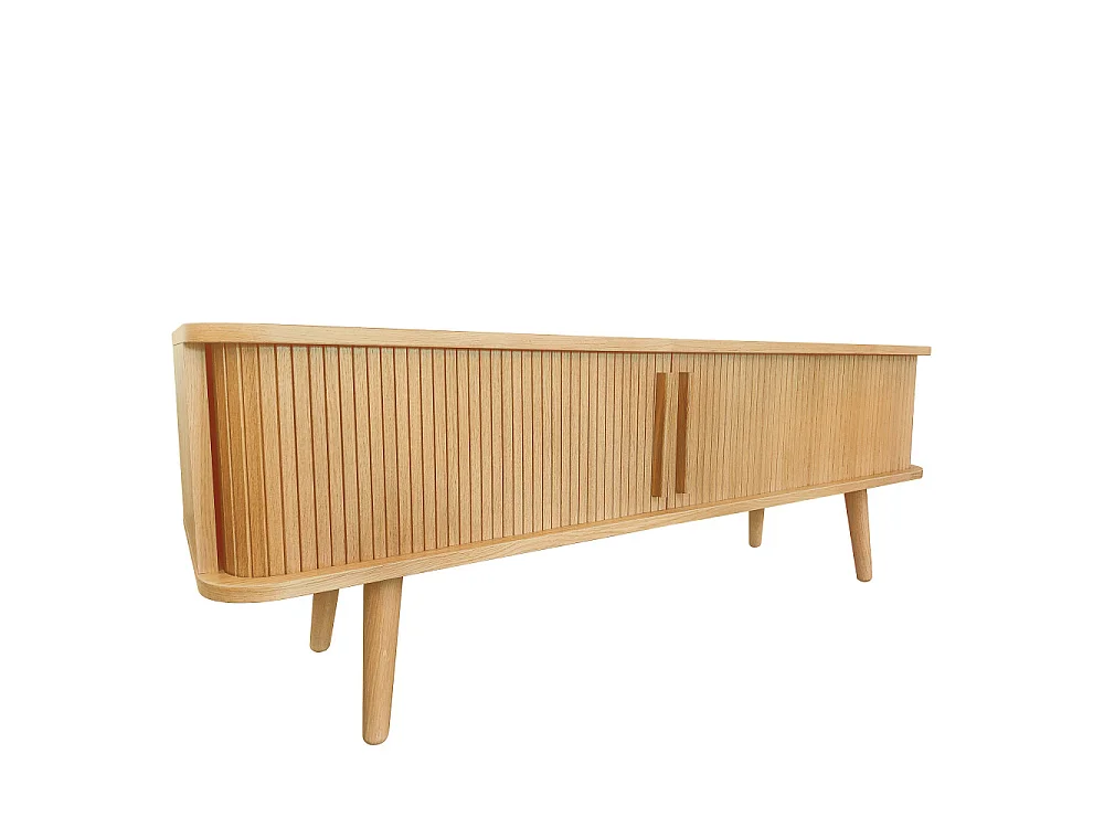 Rove  - Meuble TV en bois L138xH49,5cm - Bois clair