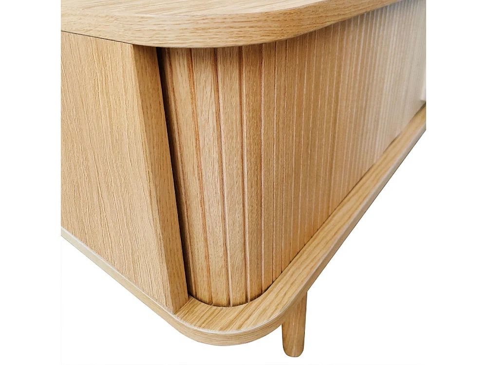 Rove  - Meuble TV en bois L138xH49,5cm - Bois clair