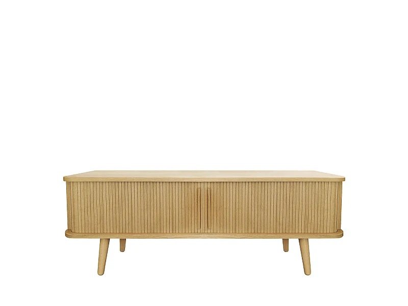 Rove  - Meuble TV en bois L138xH49,5cm - Bois clair