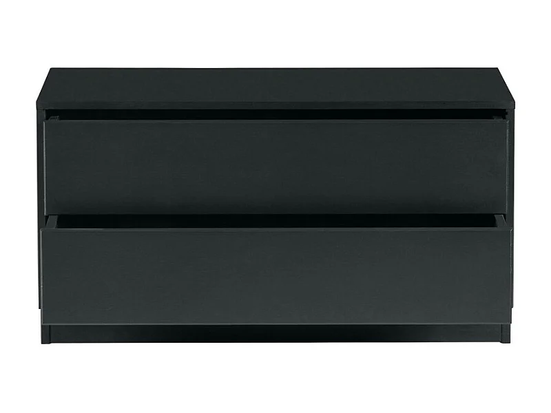 Finca - Meuble TV en bois massif de pin L75cm - Noir