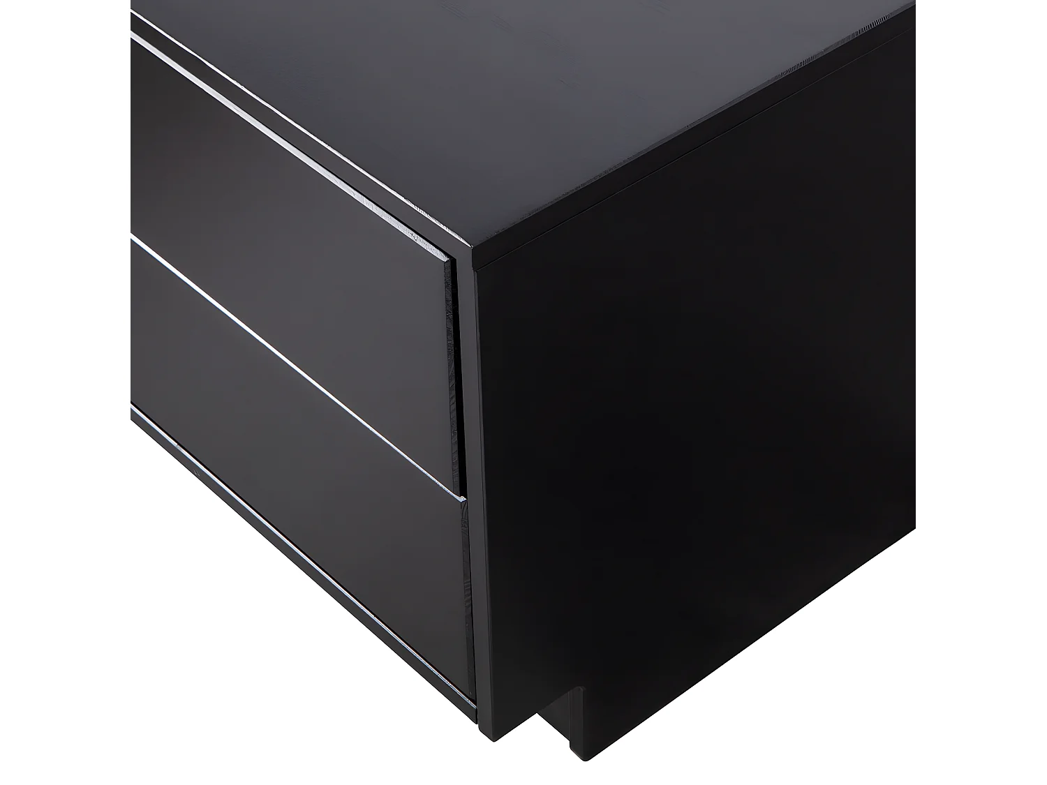 Finca - Meuble TV en bois massif de pin L50cm - Noir