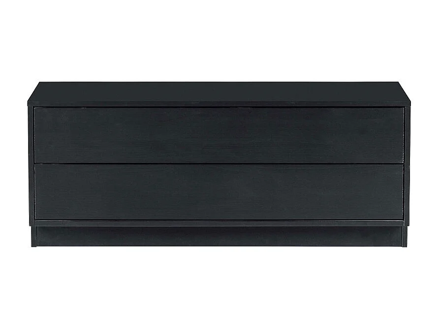 Finca - Meuble TV en bois massif de pin L100cm - Noir