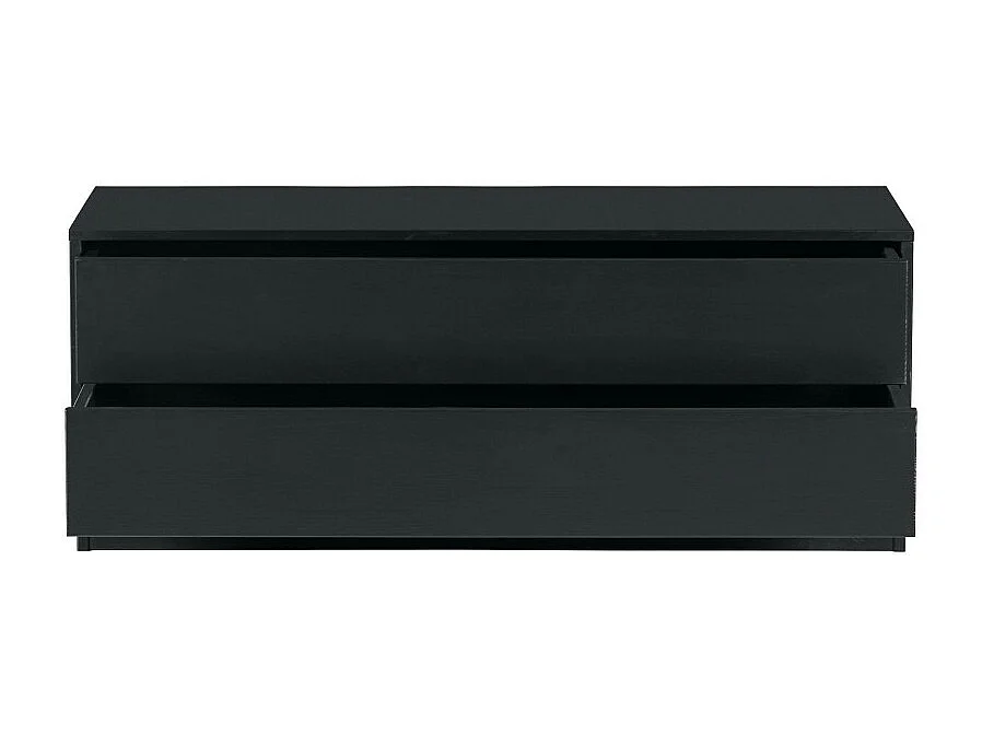 Finca - Meuble TV en bois massif de pin L100cm - Noir