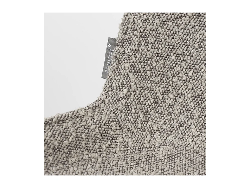 Albert Kuip - Chaise de bureau en tissu bouclette pivotante à roulettes - Taupe