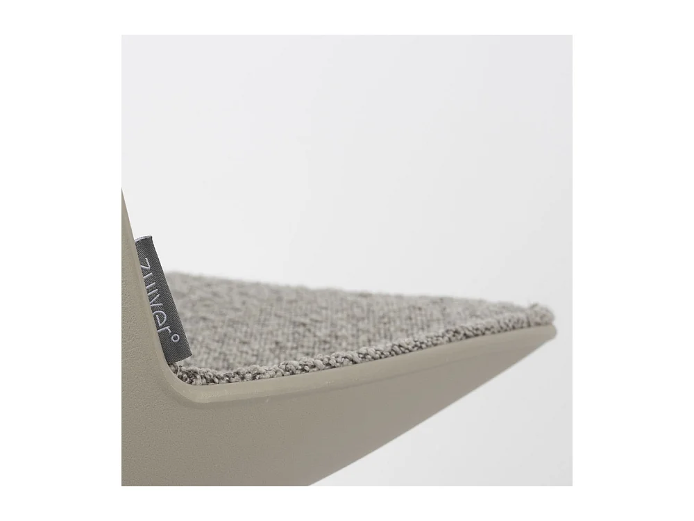 Albert Kuip - Chaise de bureau en tissu bouclette pivotante à roulettes - Taupe