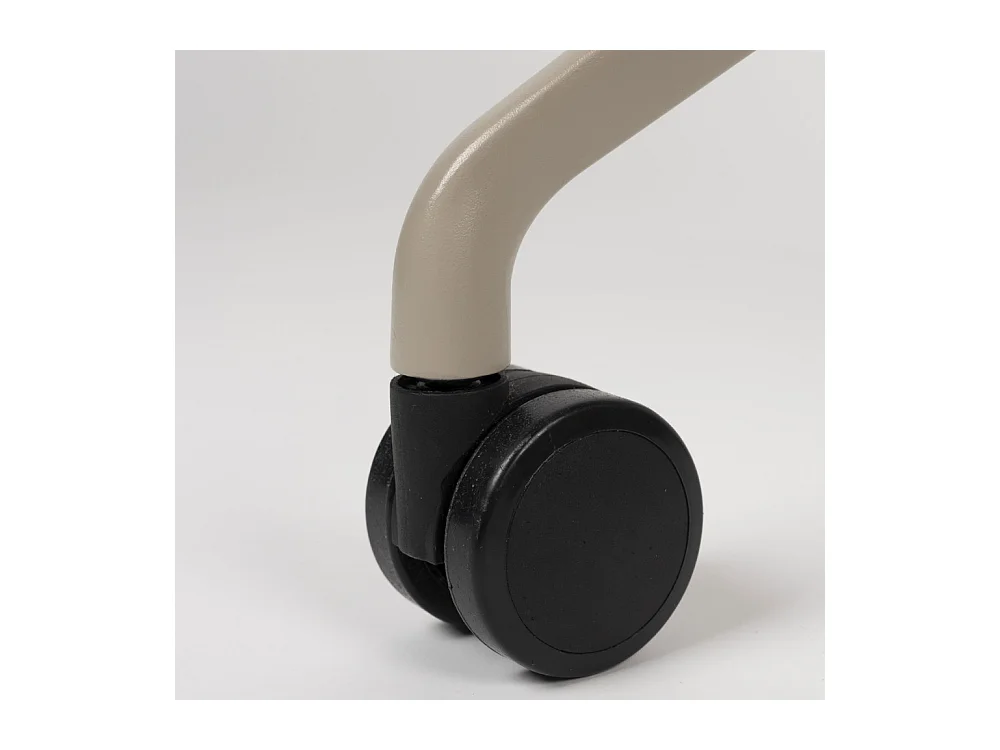 Albert Kuip - Chaise de bureau en tissu bouclette pivotante à roulettes - Taupe