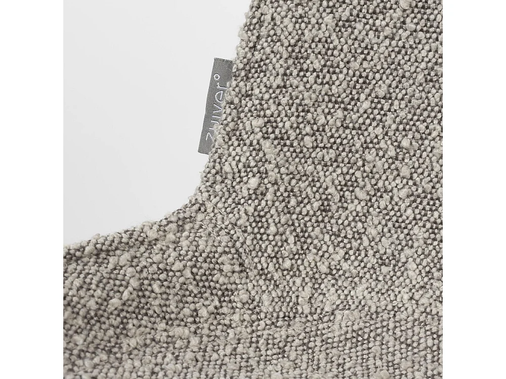 Albert Kuip - Chaise de bureau en tissu bouclette pivotante à roulettes - Taupe