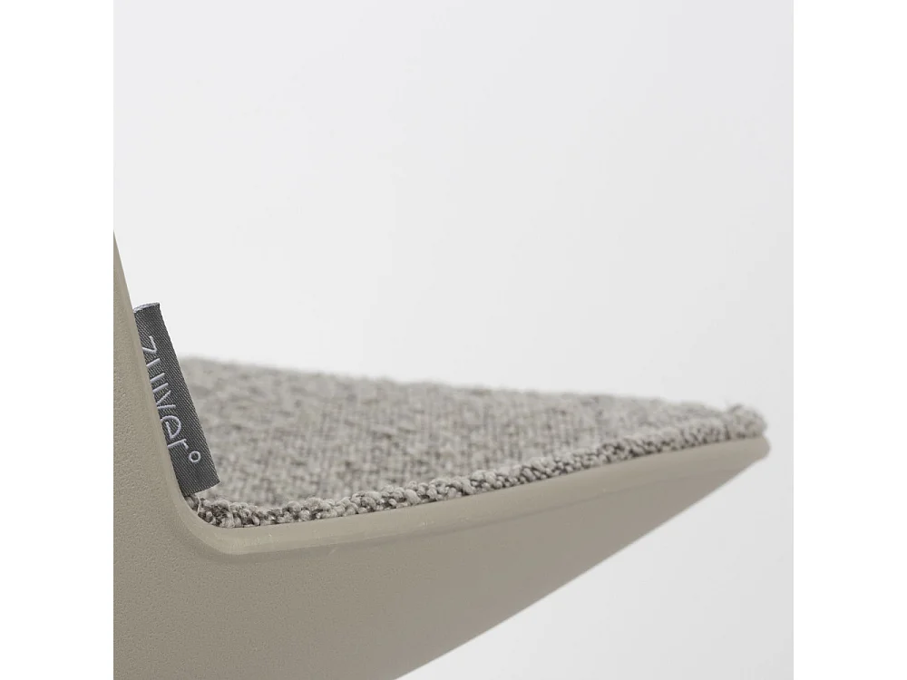 Albert Kuip - Chaise de bureau en tissu bouclette pivotante à roulettes - Taupe